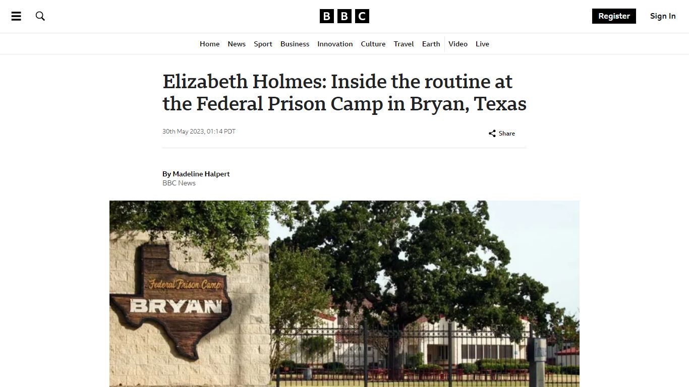 Elizabeth Holmes: Inside the routine at the Federal Prison Camp in ...